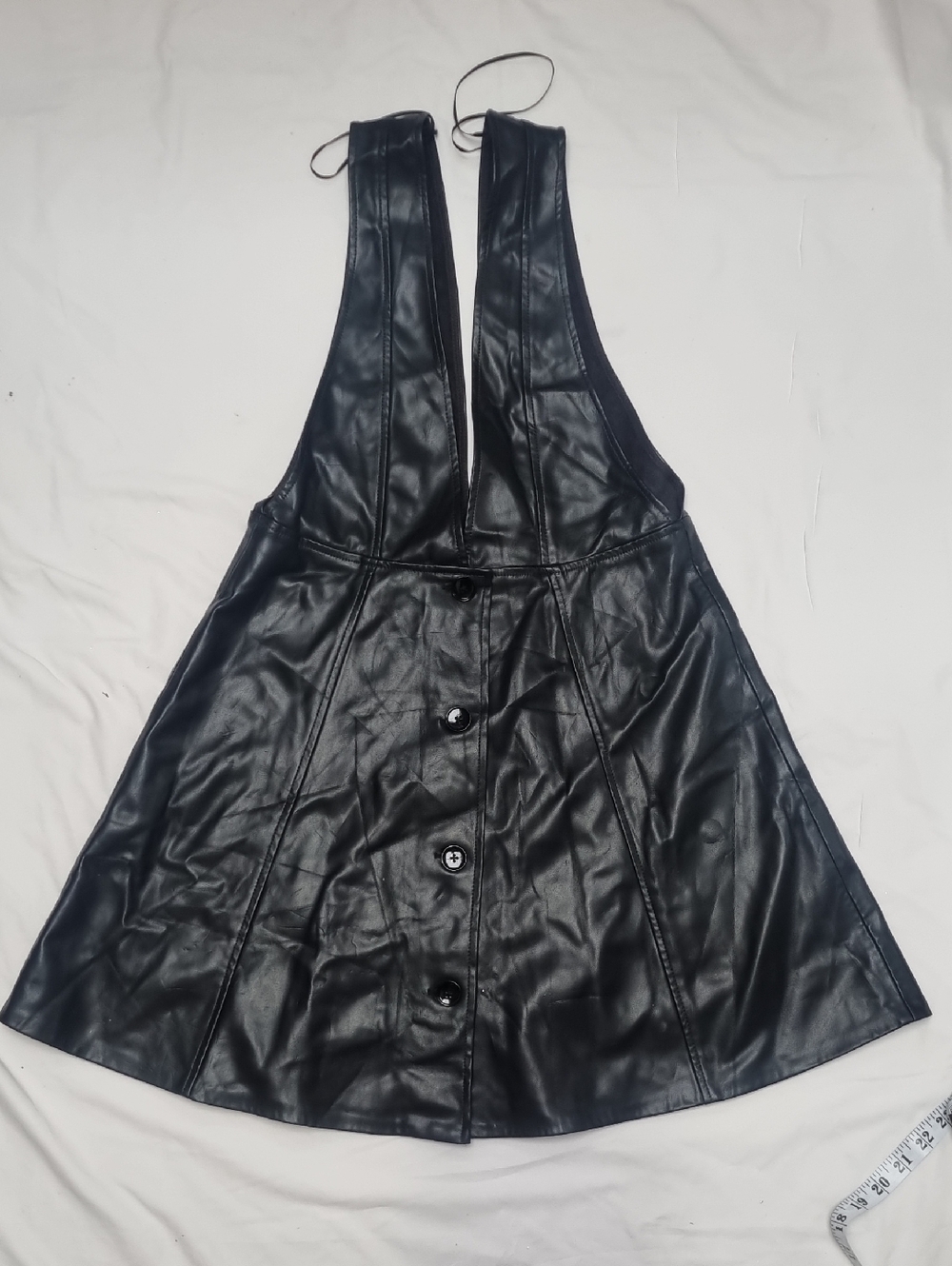 ZARA WOMAN Faux Leather Sleeveless Vest / Top – Black – Size (S)